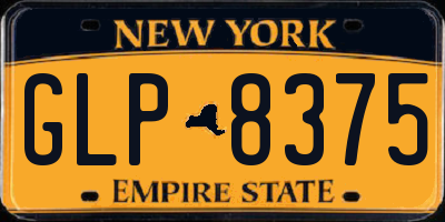 NY license plate GLP8375