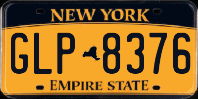 NY license plate GLP8376