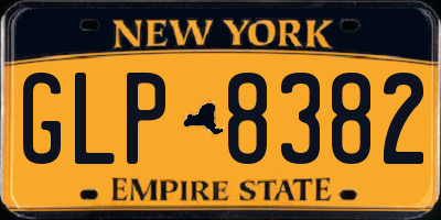 NY license plate GLP8382