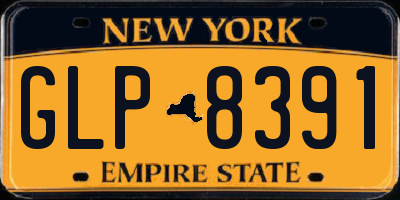 NY license plate GLP8391