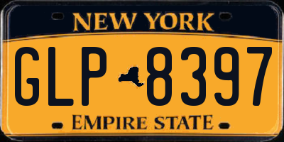 NY license plate GLP8397
