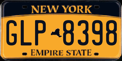NY license plate GLP8398