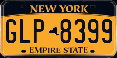 NY license plate GLP8399