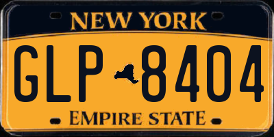 NY license plate GLP8404