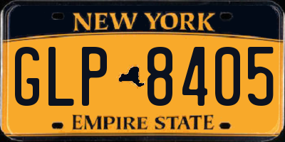 NY license plate GLP8405