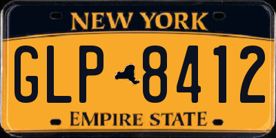 NY license plate GLP8412