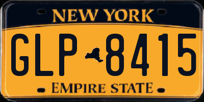 NY license plate GLP8415