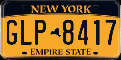 NY license plate GLP8417
