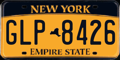 NY license plate GLP8426