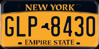 NY license plate GLP8430