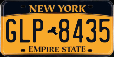 NY license plate GLP8435