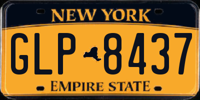 NY license plate GLP8437