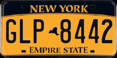 NY license plate GLP8442