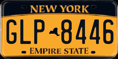 NY license plate GLP8446