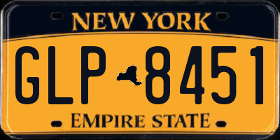 NY license plate GLP8451