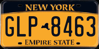 NY license plate GLP8463