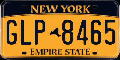 NY license plate GLP8465