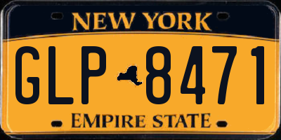NY license plate GLP8471