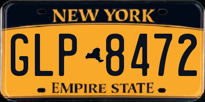 NY license plate GLP8472