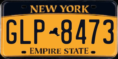 NY license plate GLP8473