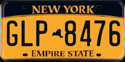 NY license plate GLP8476