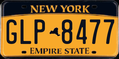 NY license plate GLP8477