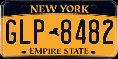 NY license plate GLP8482