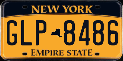 NY license plate GLP8486