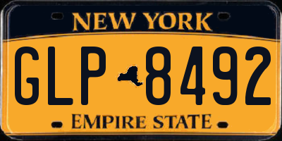 NY license plate GLP8492