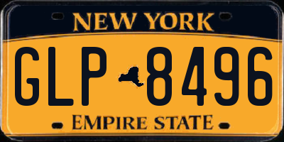 NY license plate GLP8496