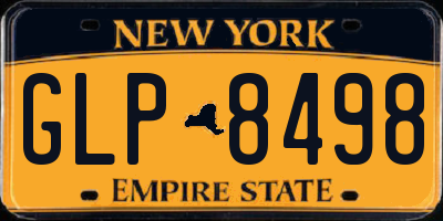 NY license plate GLP8498