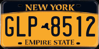 NY license plate GLP8512