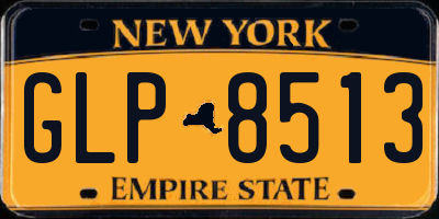 NY license plate GLP8513