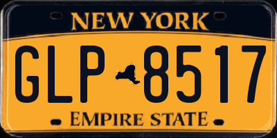 NY license plate GLP8517