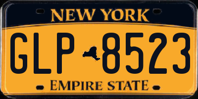 NY license plate GLP8523