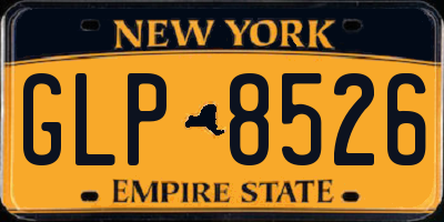 NY license plate GLP8526