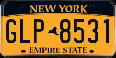 NY license plate GLP8531