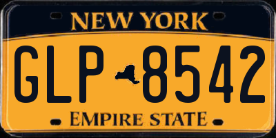 NY license plate GLP8542
