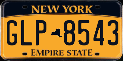 NY license plate GLP8543