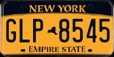 NY license plate GLP8545