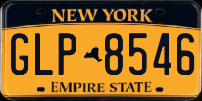 NY license plate GLP8546