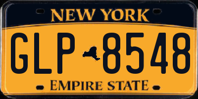 NY license plate GLP8548