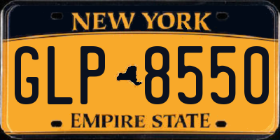 NY license plate GLP8550