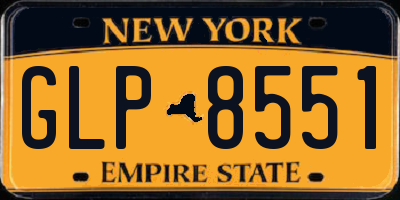 NY license plate GLP8551