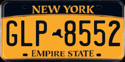 NY license plate GLP8552