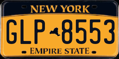 NY license plate GLP8553