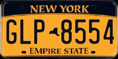 NY license plate GLP8554