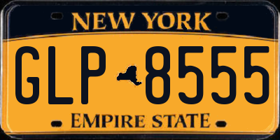 NY license plate GLP8555