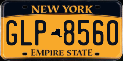 NY license plate GLP8560