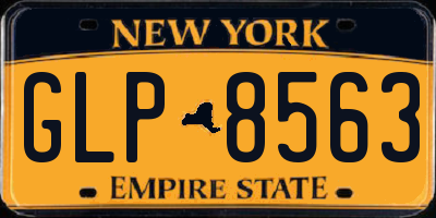 NY license plate GLP8563